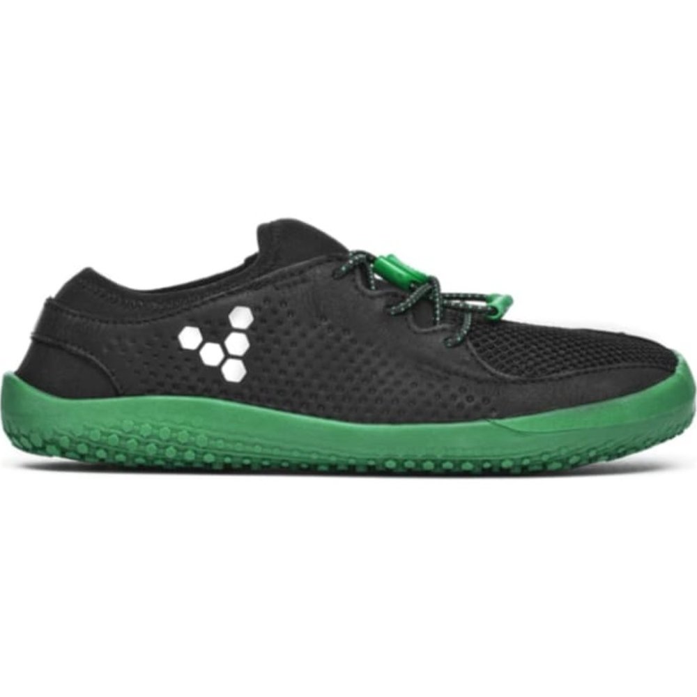 Vivobarefoot Kid's Primus Mesh Shoes, Black/Green, 30 EU